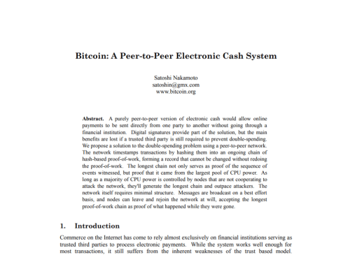Bitcoin whitepaper